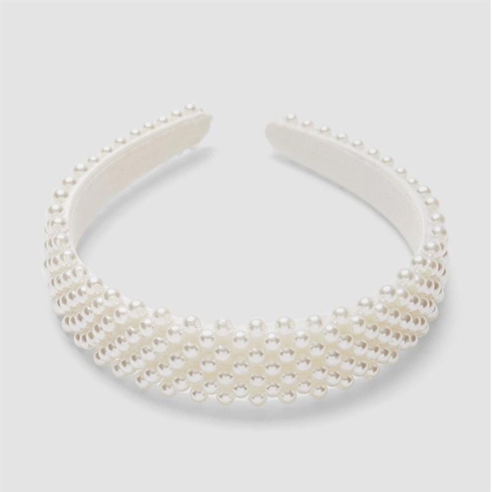 White pearl headband